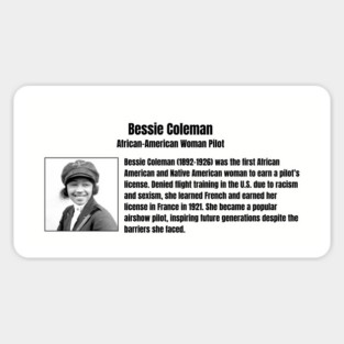 Bessie Coleman - 1st African American Woman Pilot Magnet