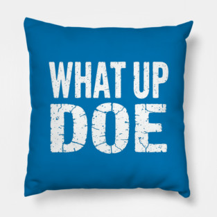What Up Doe | Distressed Detroit Pillow