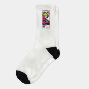 Green Goblin Comic Price Panel Socks