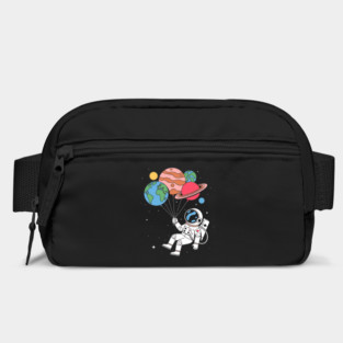 Astronaut Holding Planet Balloons Bag