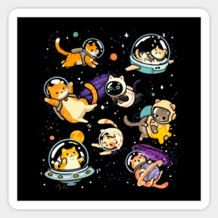 Cats in Space Sticker