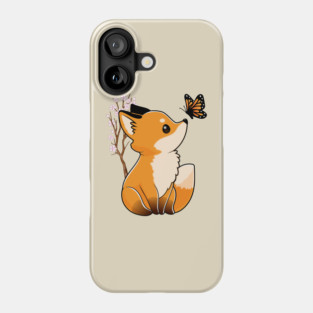 Fox and Butterfly Phone Case