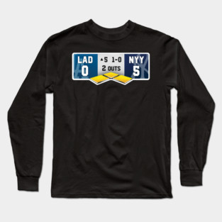 Dodgers Yankees 5th Inning World Series Long Sleeve T-Shirt