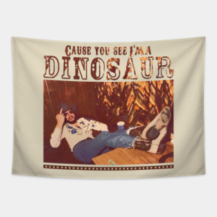 Vintage Dinosaur Hank Williams Jr - Bocephus Western Southern Tapestry