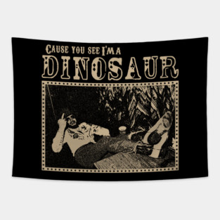 Dinosaur Hank Williams Jr Vintage Tapestry