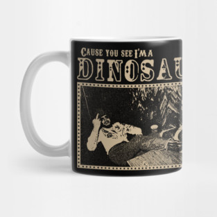 Dinosaur Hank Williams Jr Vintage Mug
