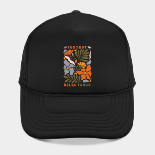 Subtle Anti Trump, Floral, Foxtrot Delta Tango FDT, Feminist, Funny Political, Anti Trump Hat