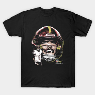 Jayden Daniels Washington Helmet T-Shirt