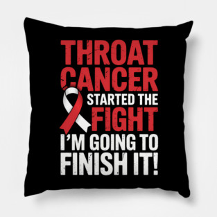 Throat Cancer Head and Neck Cancer Awareness Pillow