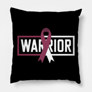 Throat Cancer Oral Head Neck Cancer Awareness Warrior Pillow