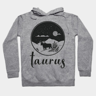Taurus Zodiac Sign Celestial Art Hoodie