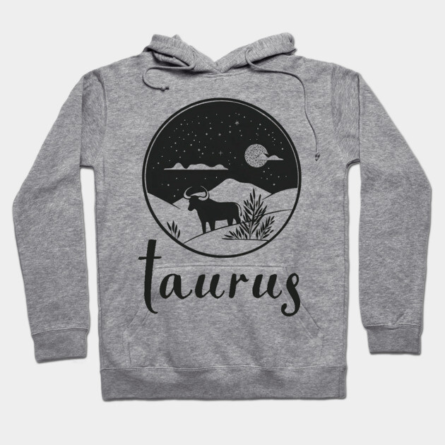 Taurus Zodiac Sign Celestial Art Hoodie by TuncGK
