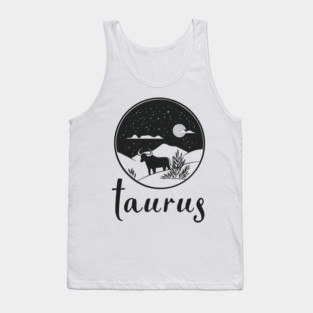 Taurus Zodiac Sign Celestial Art Tank Top