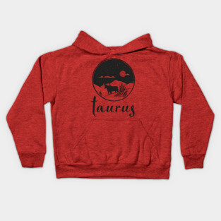 Taurus Zodiac Sign Celestial Art Kids Hoodie
