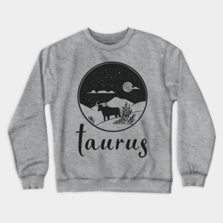 Taurus Zodiac Sign Celestial Art Crewneck Sweatshirt