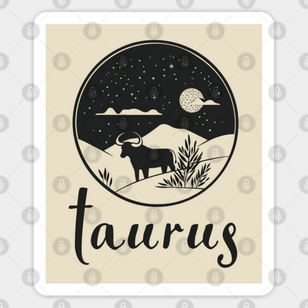 Taurus Zodiac Sign Celestial Art Sticker by TuncGK