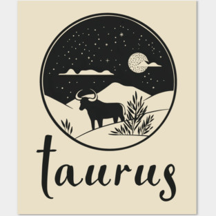 Taurus Zodiac Sign Celestial Art Posters and Art