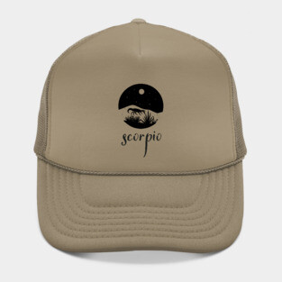 Scorpio Zodiac Sign Moonlit Landscape Hat