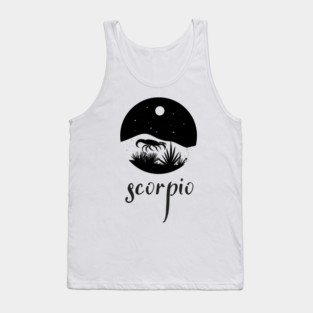 Scorpio Zodiac Sign Moonlit Landscape Tank Top