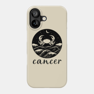 Cancer Zodiac Sign Cosmic Crab Art Phone Case