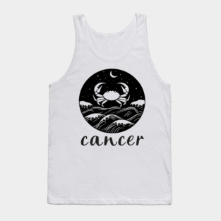 Cancer Zodiac Sign Cosmic Crab Art Tank Top