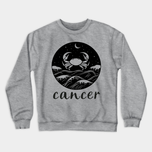 Cancer Zodiac Sign Cosmic Crab Art Crewneck Sweatshirt by TuncGK