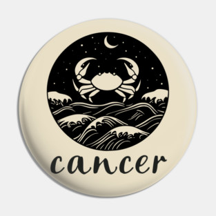 Cancer Zodiac Sign Cosmic Crab Art Pin