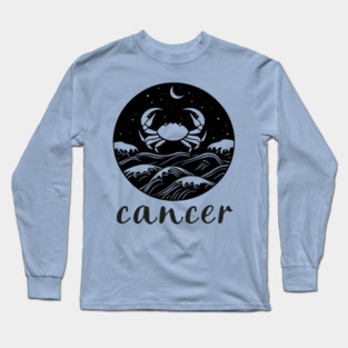 Cancer Zodiac Sign Cosmic Crab Art Long Sleeve T-Shirt