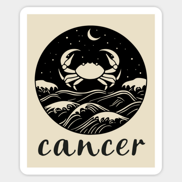 Cancer Zodiac Sign Cosmic Crab Art Magnet by TuncGK