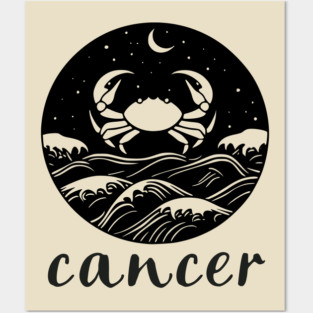 Cancer Zodiac Sign Cosmic Crab Art Posters and Art