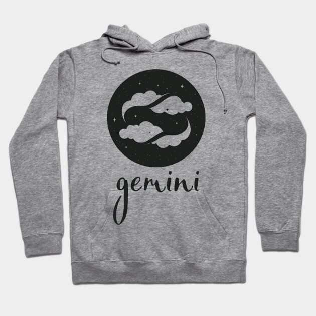 Gemini Zodiac Sign Dreamy Clouds Artwork Hoodie by TuncGK