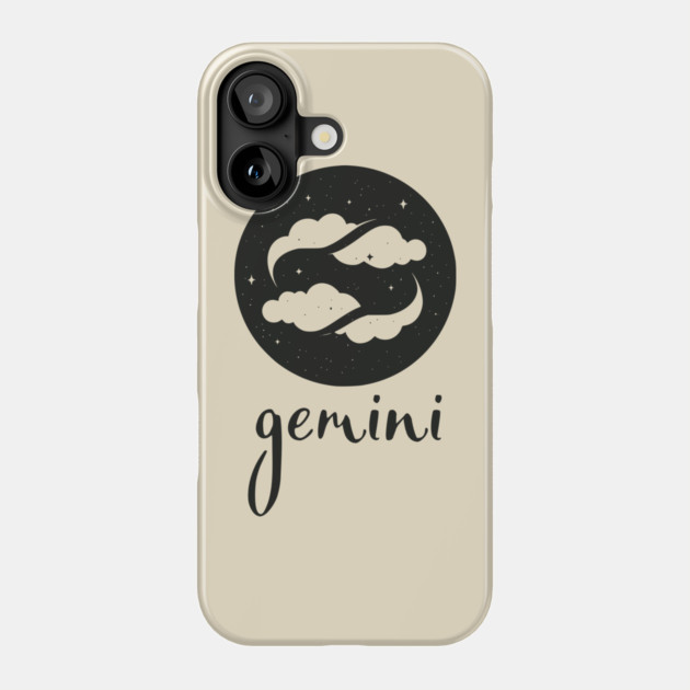 Gemini Zodiac Sign Dreamy Clouds Artwork Phone Case by TuncGK