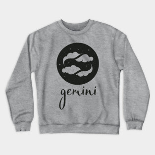 Gemini Zodiac Sign Dreamy Clouds Artwork Crewneck Sweatshirt