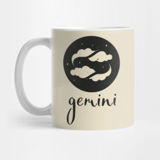 Gemini Zodiac Sign Dreamy Clouds Artwork Mug