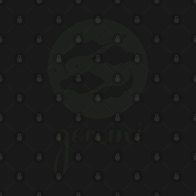 Gemini Zodiac Sign Dreamy Clouds Artwork by TuncGK