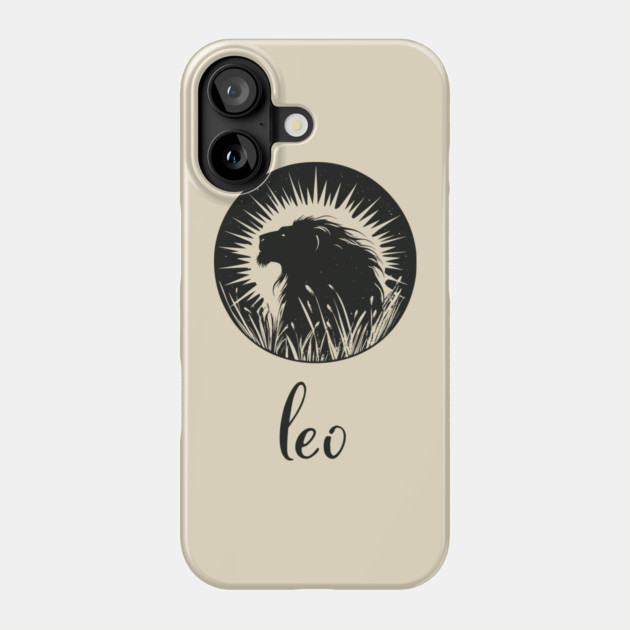 Leo Zodiac Sign Majestic Lion Artwork Phone Case by TuncGK