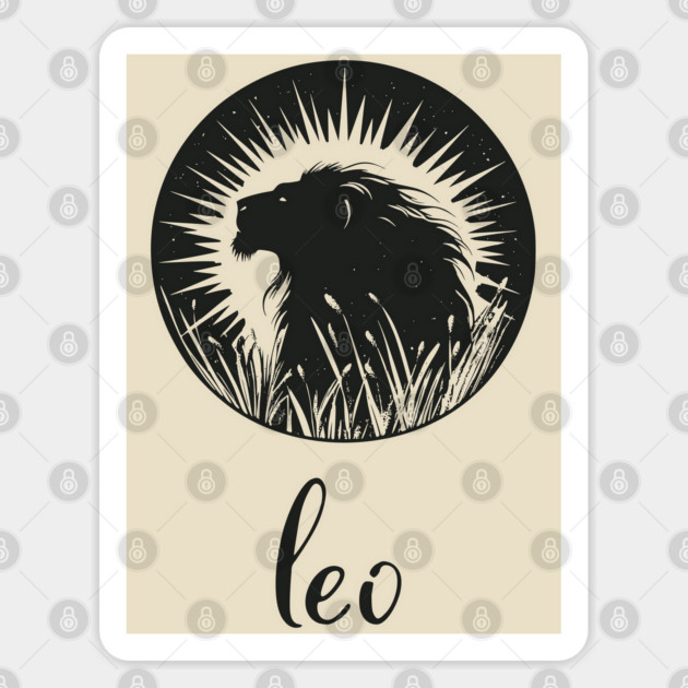 Leo Zodiac Sign Majestic Lion Artwork Sticker by TuncGK