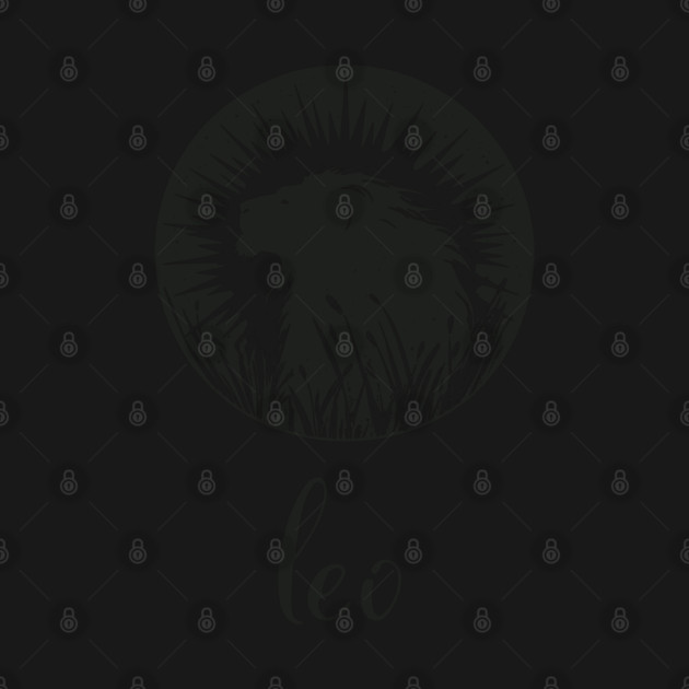 Leo Zodiac Sign Majestic Lion Artwork by TuncGK