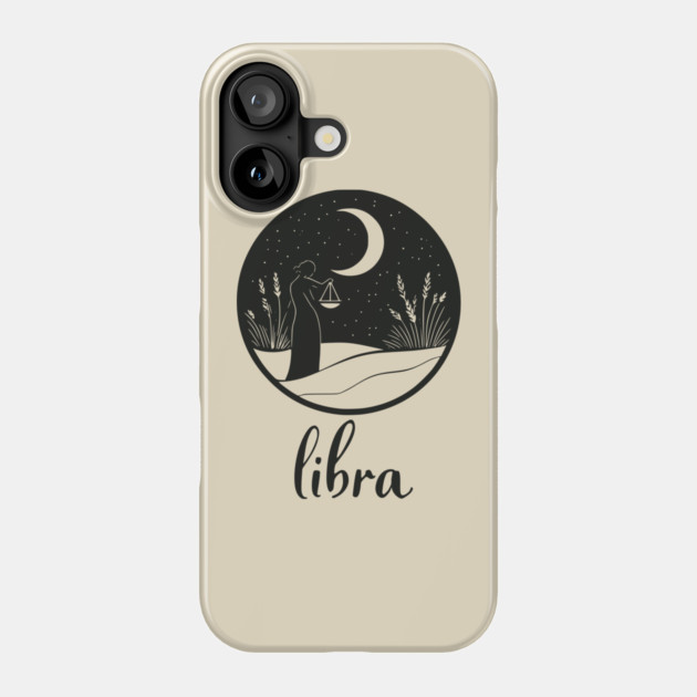 Libra Zodiac Sign Celestial Balance Art Phone Case by TuncGK