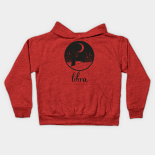 Libra Zodiac Sign Celestial Balance Art Kids Hoodie