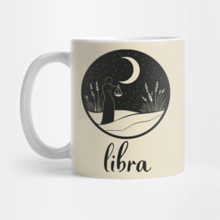 Libra Zodiac Sign Celestial Balance Art Mug