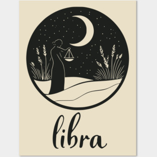 Libra Zodiac Sign Celestial Balance Art Posters and Art