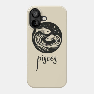 Pisces Zodiac Sign Mystical Fish Artwork Phone Case