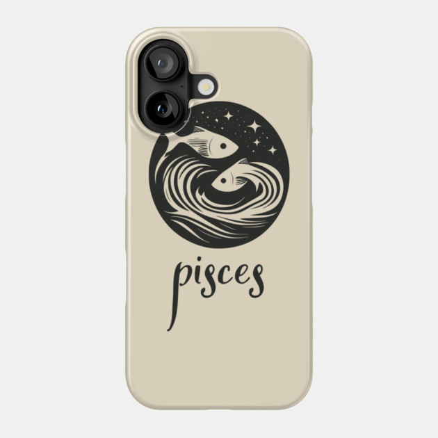 Pisces Zodiac Sign Mystical Fish Artwork Phone Case by TuncGK