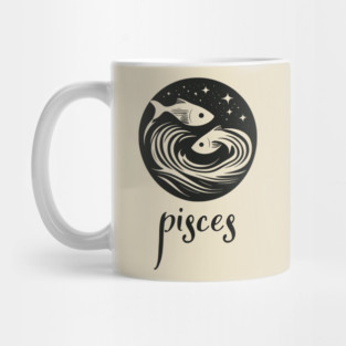 Pisces Zodiac Sign Mystical Fish Artwork Mug