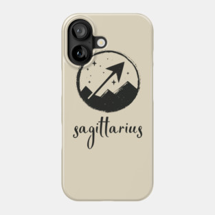 Sagittarius Zodiac Sign Cosmic Arrow Design Phone Case