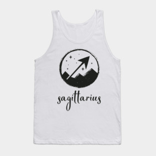 Sagittarius Zodiac Sign Cosmic Arrow Design Tank Top
