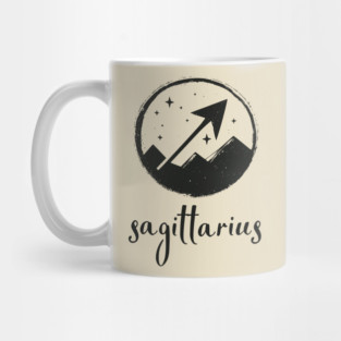Sagittarius Zodiac Sign Cosmic Arrow Design Mug