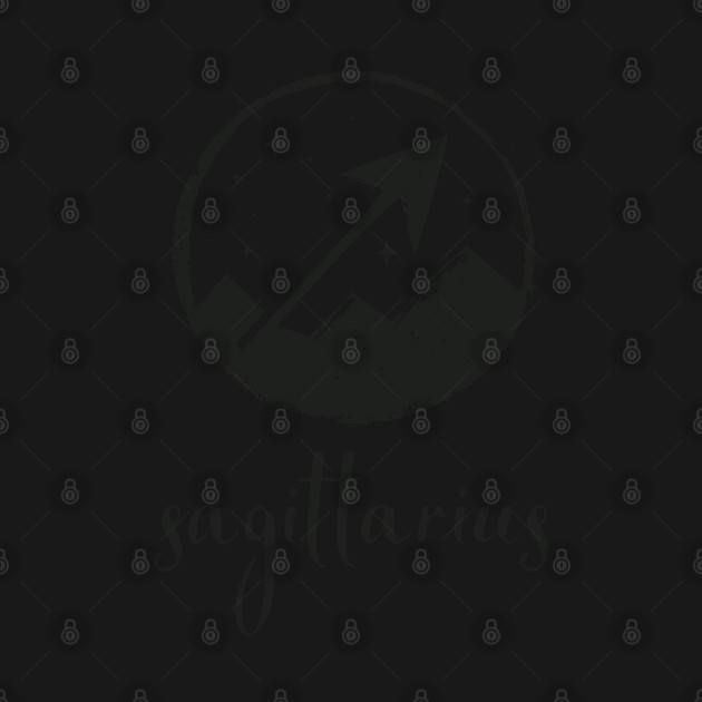 Sagittarius Zodiac Sign Cosmic Arrow Design by TuncGK