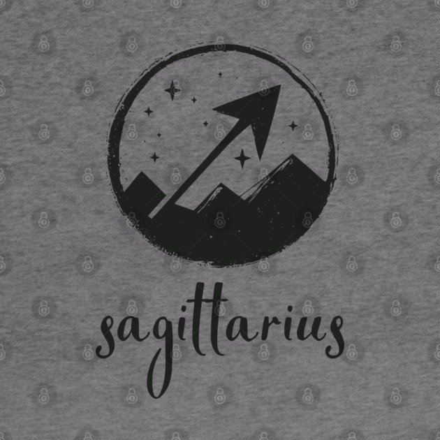 Sagittarius Zodiac Sign Cosmic Arrow Design by TuncGK